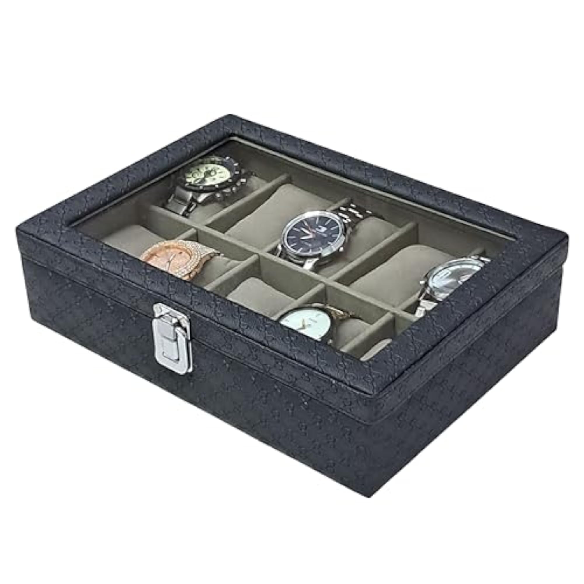 Premium 10 Grid Watch Case Organizer Box